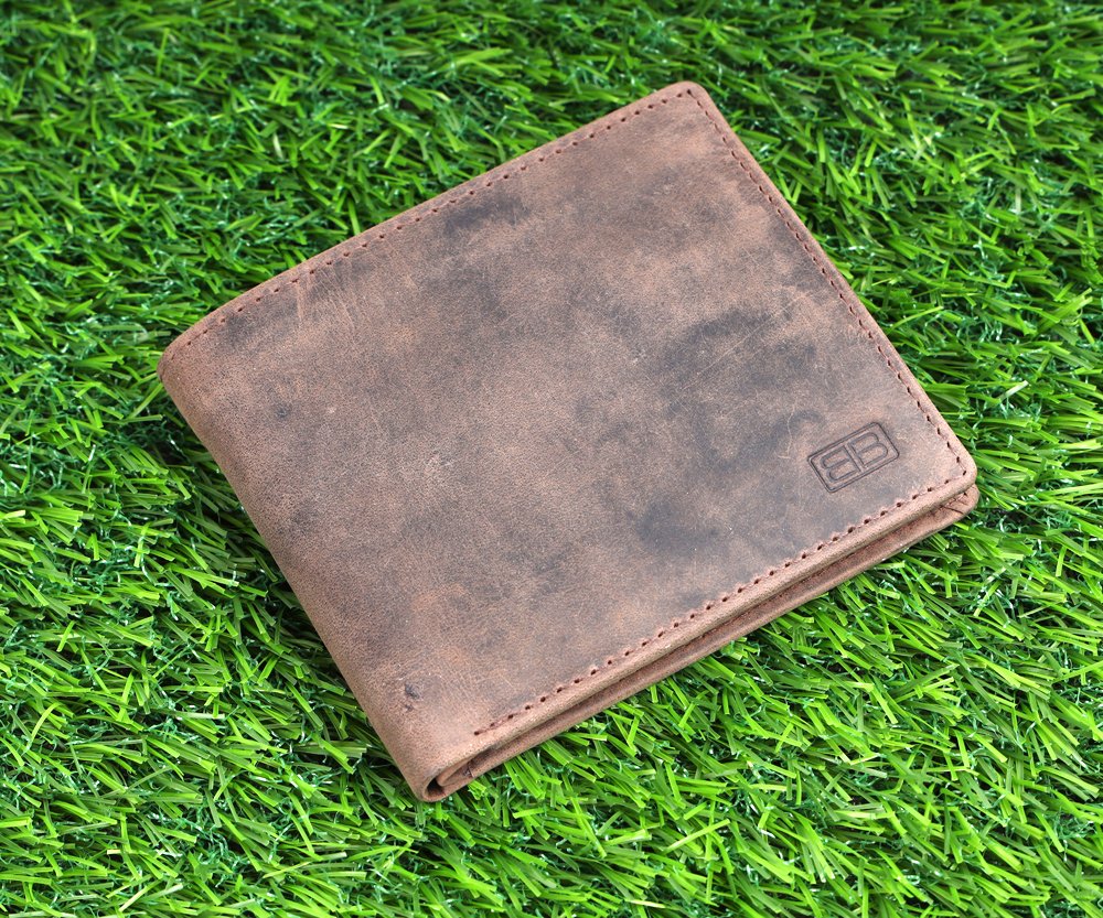 Crazy Horse Leather Wallet for Men – RFID Safe Vintage Bifold Wallet with Coin Pocket - Image 8