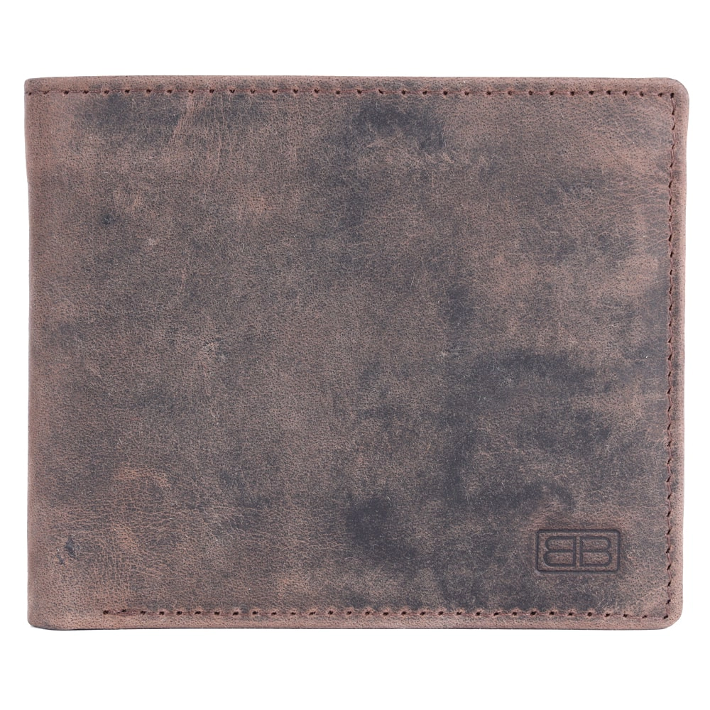 Brooklyn Bridge Crazy Horse Leather Wallet for Men – RFID Safe Vintage Bifold Wallet with Coin Pocket-BB-MW-786-CW-FG-CHL-YS-BROWN 1