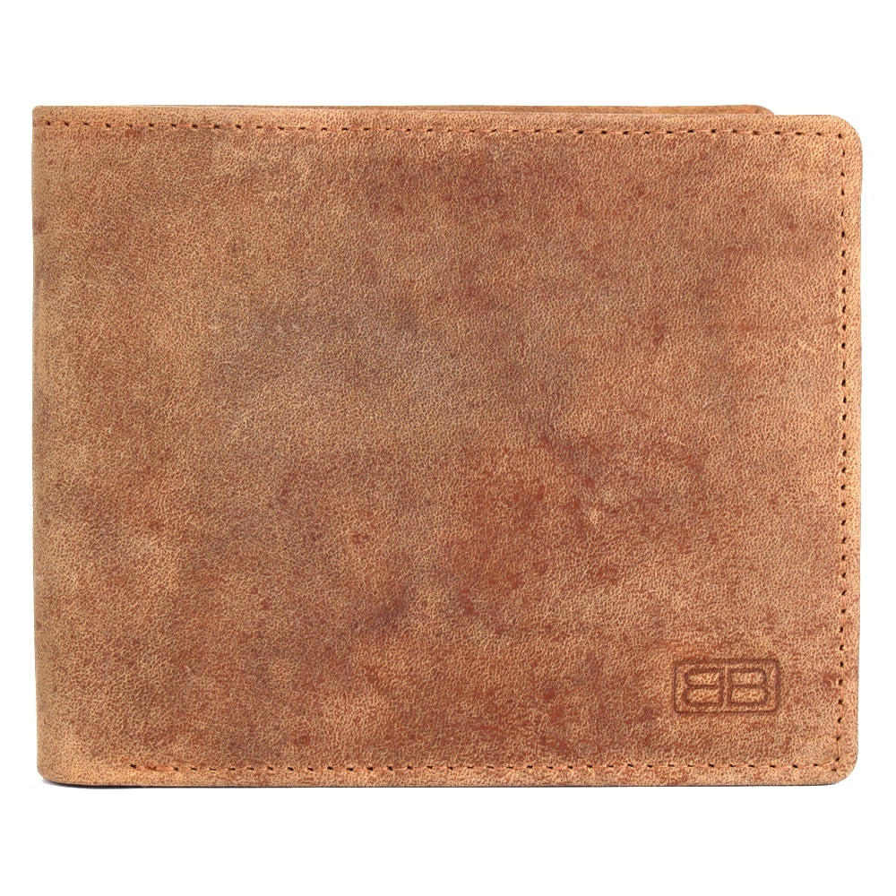 Brooklyn Bridge Crazy Horse Leather Wallet for Men – RFID Safe Vintage Bifold Wallet with Coin Pocket-BB-MW-786-CW-FG-CHL-YS-BROWN 2