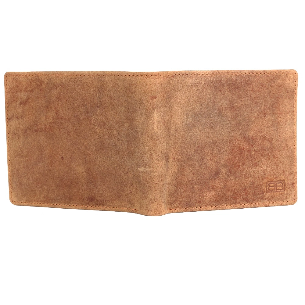 Brooklyn Bridge Crazy Horse Leather Wallet for Men – RFID Safe Vintage Bifold Wallet with Coin Pocket-BB-MW-786-CW-FG-CHL-YS-BROWN 2