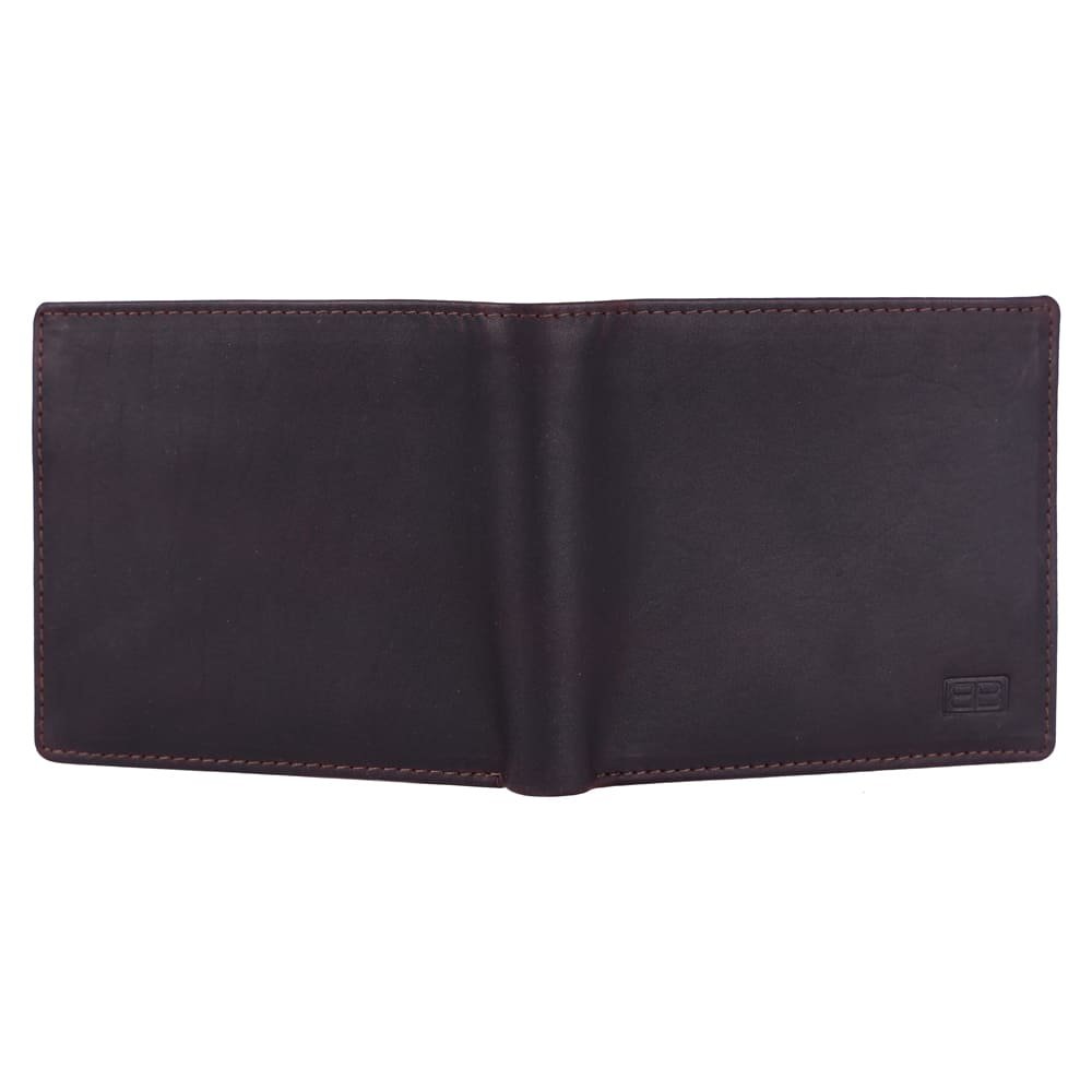 Genuine Leather Wallet for Men with Coin Pocket – Oil Pull Up Brown RFID Safe Bifold Wallet - Image 3