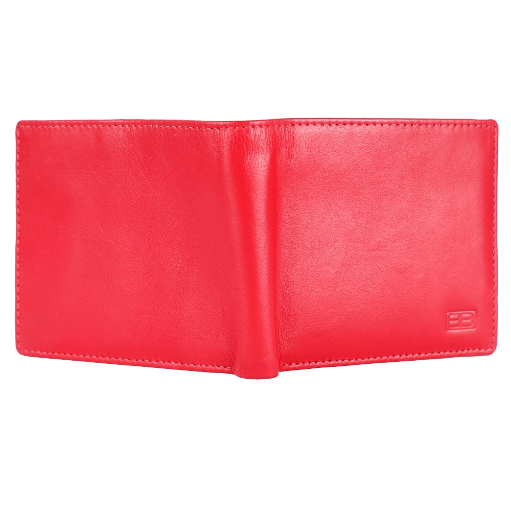 Brooklyn Bridge Genuine Nappa Leather Wallet for Men with Coin Pocket & RFID-BB-MW-786-CW-FG-NL-YS-RED 1