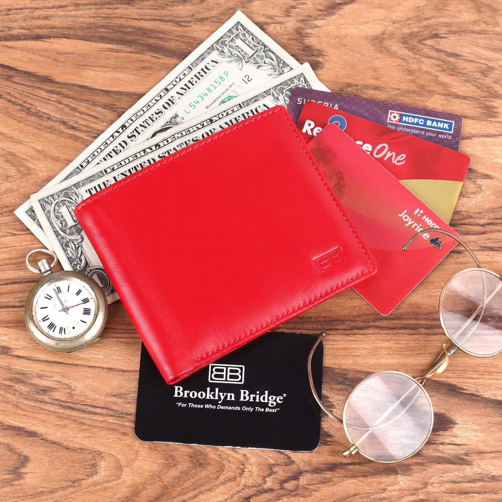 Genuine Nappa Leather Wallet for Men with Coin Pocket & RFID - Image 10