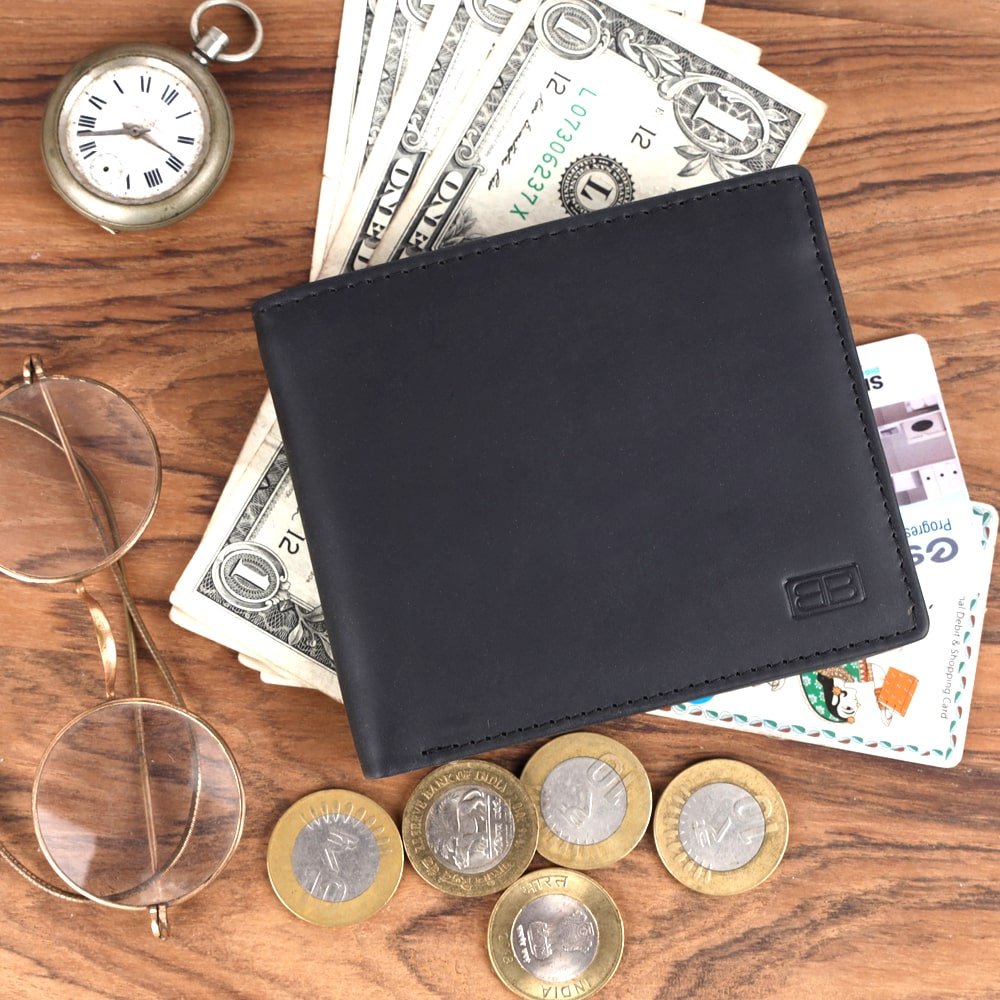 Crazy Horse Leather Wallet for Men – RFID Safe Vintage Bifold Wallet with Coin Pocket - Image 5