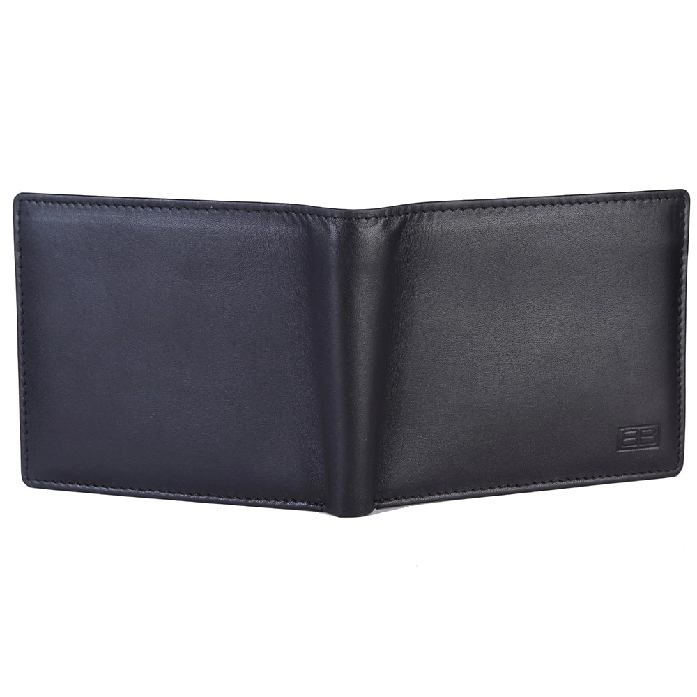 Brooklyn Bridge Vegetable Tanned Genuine Leather Wallet for Men – RFID Safe Bifold Wallet with Coin Pocket-BB-MW-788-CW-FG-VT-YS-BLACK 1