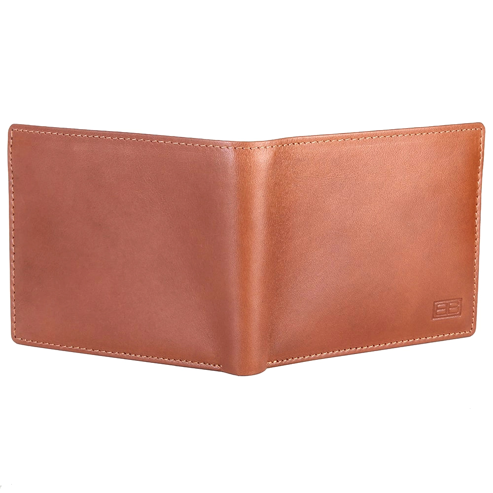 Brooklyn Bridge Vegetable Tanned Genuine Leather Wallet for Men – RFID Safe Bifold Wallet with Coin Pocket-BB-MW-788-CW-FG-VT-YS-BROWN 1