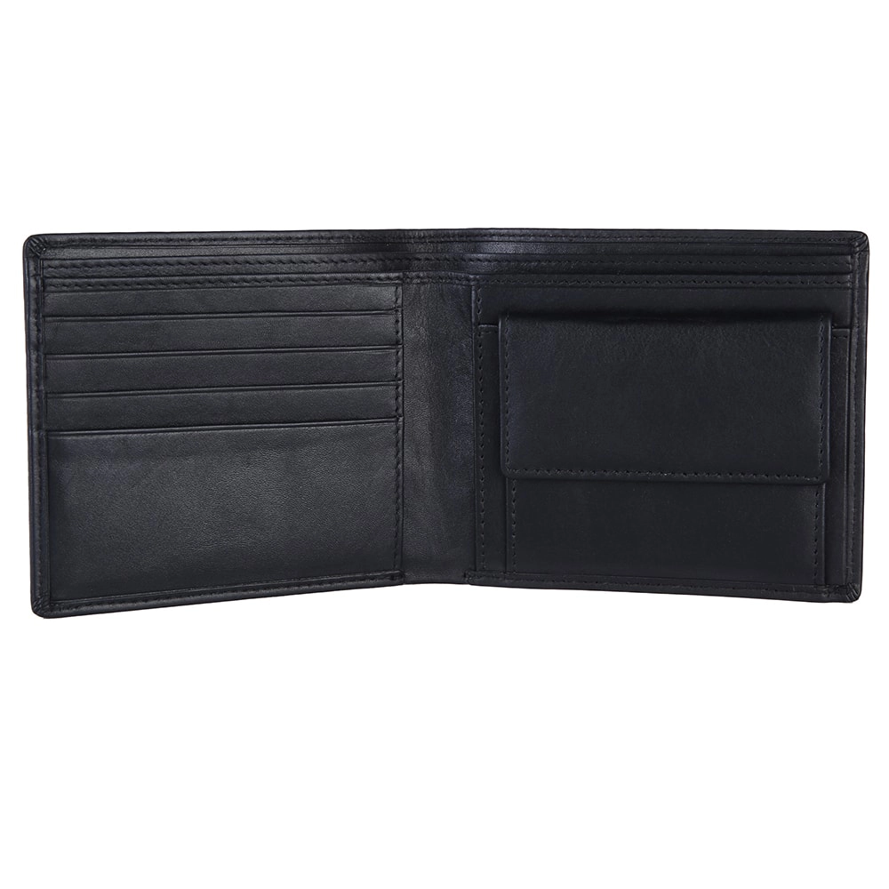 Genuine Leather Wallet for Men with Coin Pocket- EG-MLW-786-CW-FG-NL-YS-BLACK 1