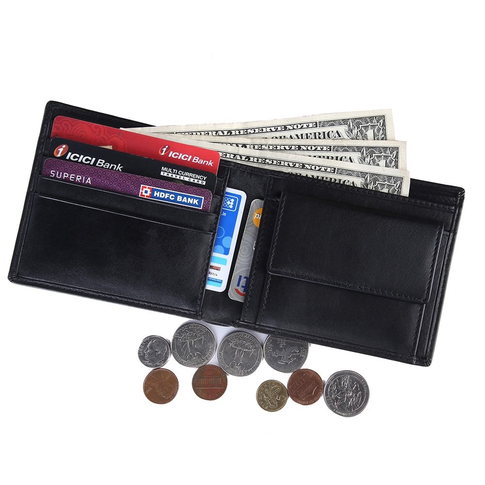 Genuine Nappa Leather Wallet for Men with Coin Pocket & RFID - Image 2