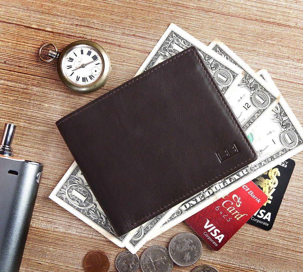 Genuine Nappa Leather Wallet for Men with Coin Pocket & RFID - Image 7