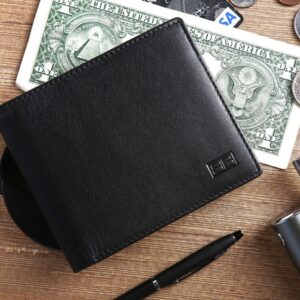 Genuine Nappa Leather Wallet for Men with Coin Pocket & RFID