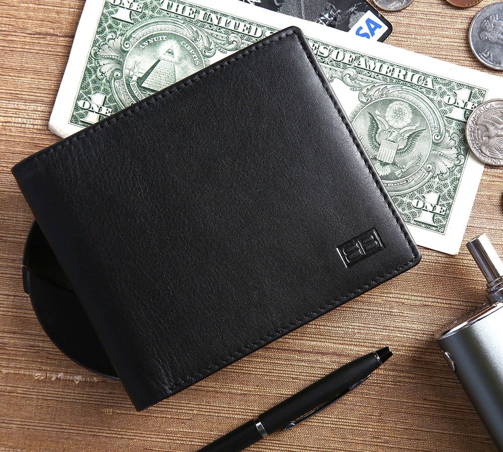 Genuine Nappa Leather Wallet for Men with Coin Pocket & RFID