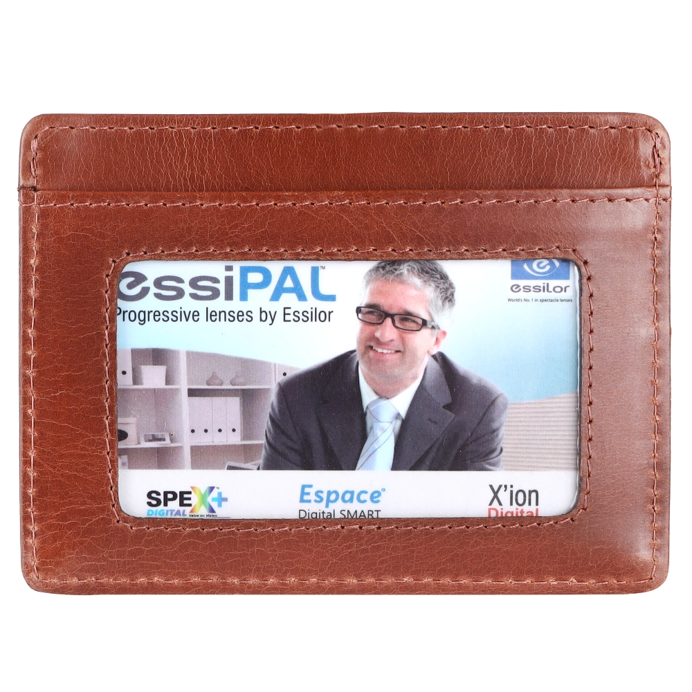 Brooklyn Bridge Genuine Leather Slim Wallet for Men – Carbon Fiber RFID Minimalist Front Pocket Card Holder-BB-CH-789-CW-FG-ITL-YS-BROWN 1