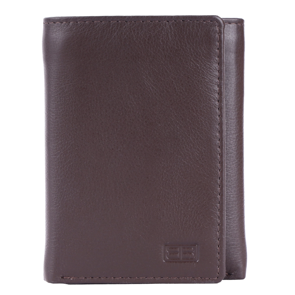 Brooklyn Bridge Genuine Leather Trifold Wallet for Men RFID Card Holder Gift Wallet BB-MW-792-CW-FG-NL-YS-BROWN 1
