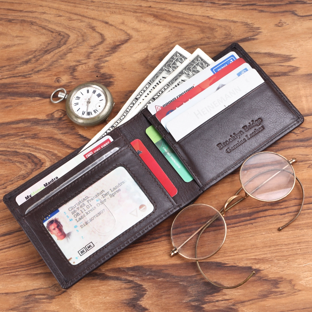 RFID Protected Genuine Leather Wallet for Men | Bifold - Image 10