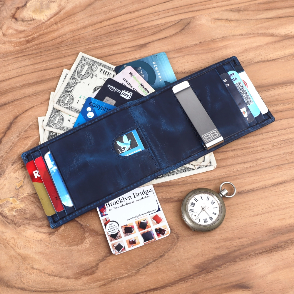 RFID Blocking Money Clip Wallet with Card Holder for Men