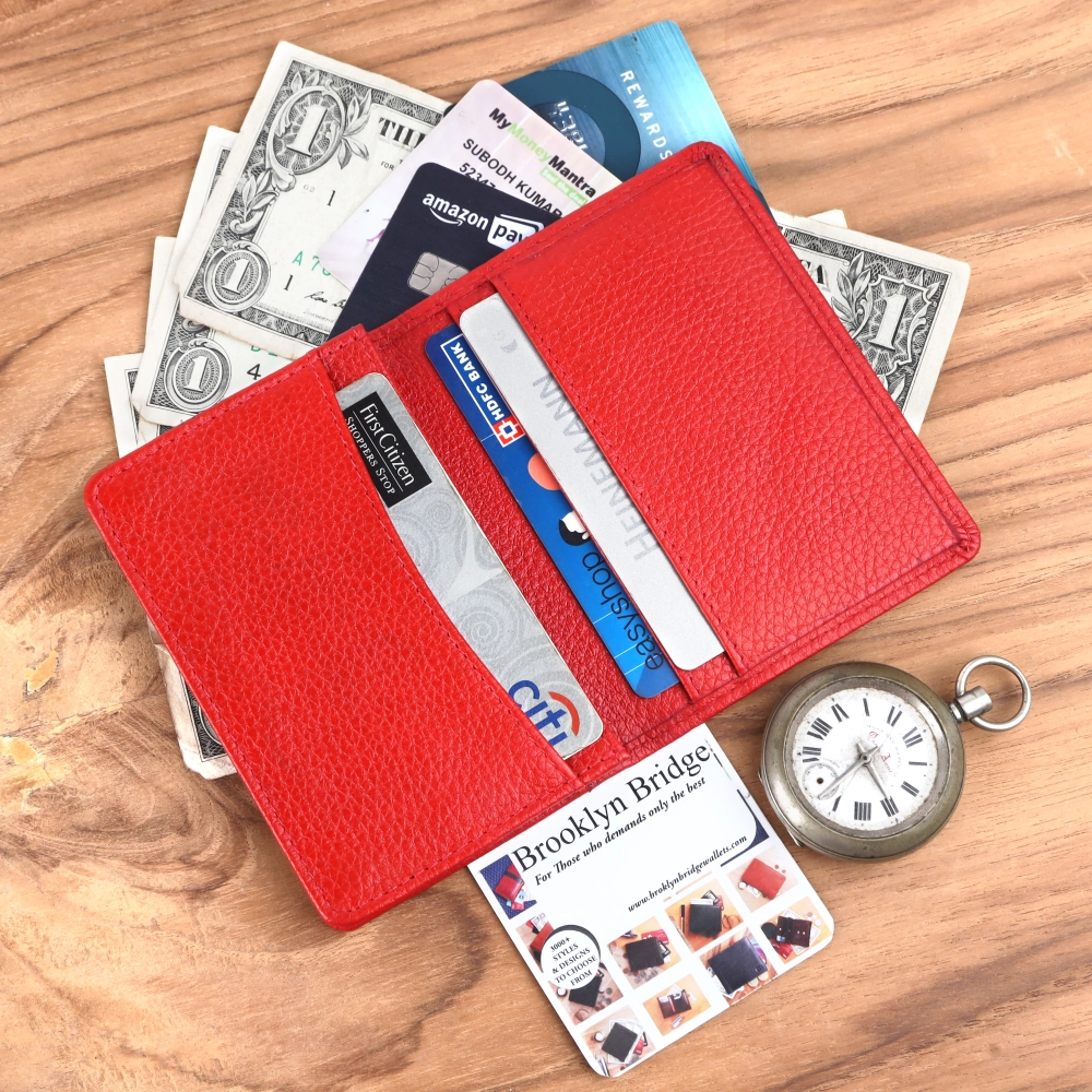 Premium RFID Protected Leather Card Holder Slim Wallet - Image 41