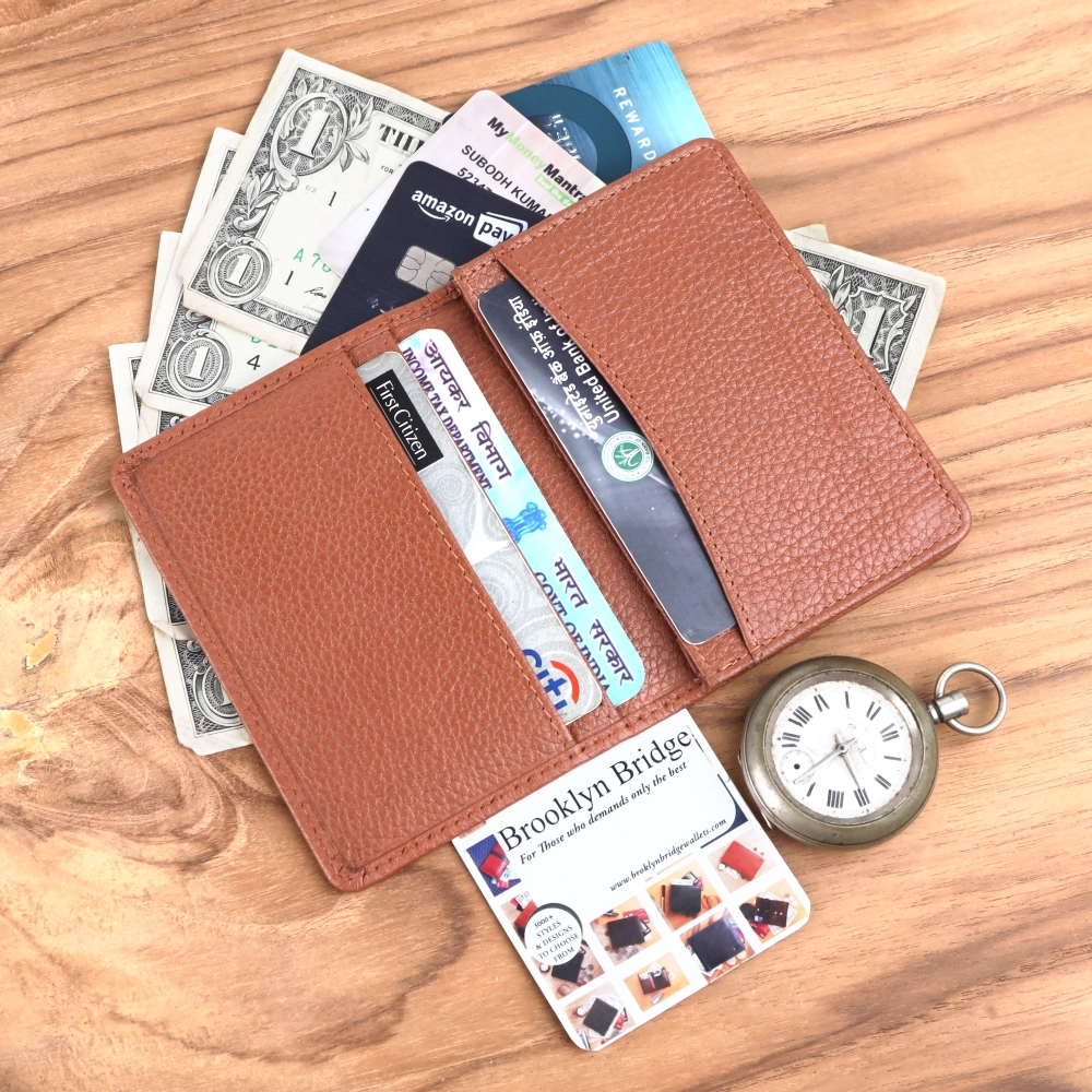 Premium RFID Protected Leather Card Holder Slim Wallet - Image 17