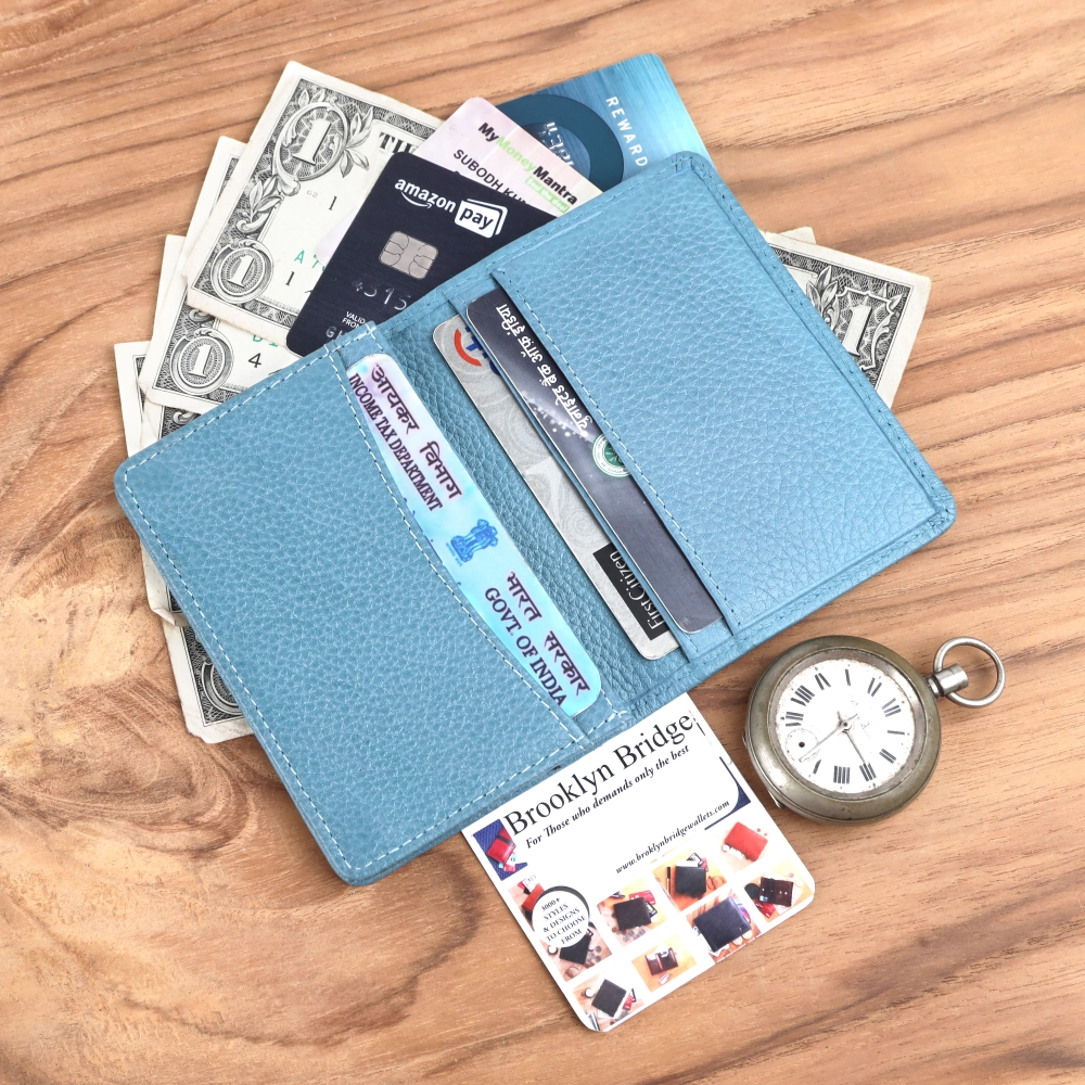 Premium RFID Protected Leather Card Holder Slim Wallet - Image 9