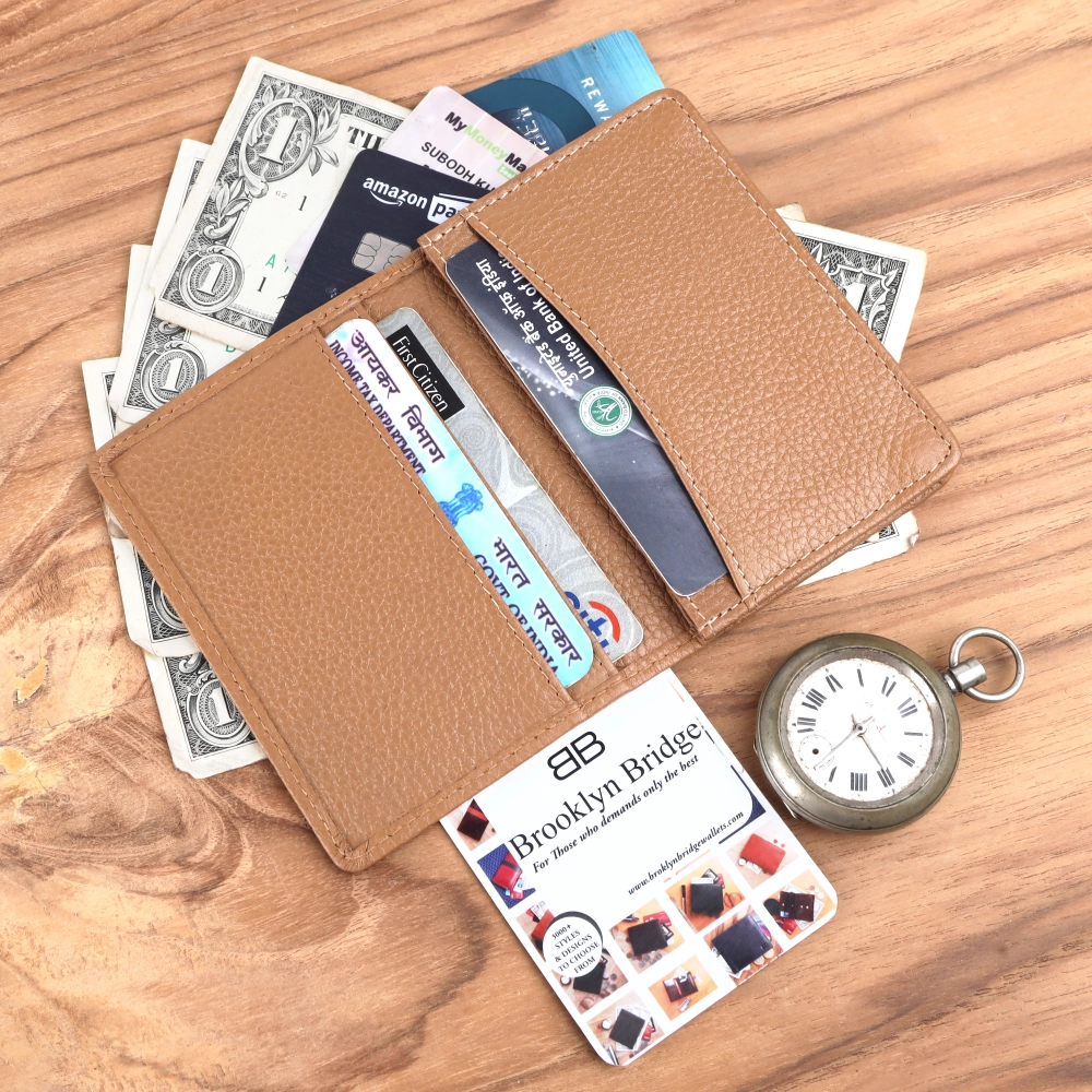 Premium RFID Protected Leather Card Holder Slim Wallet - Image 21