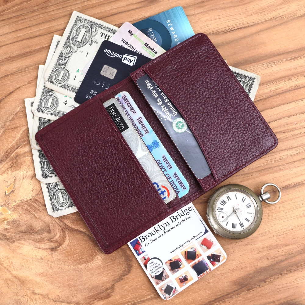 Premium RFID Protected Leather Card Holder Slim Wallet - Image 37