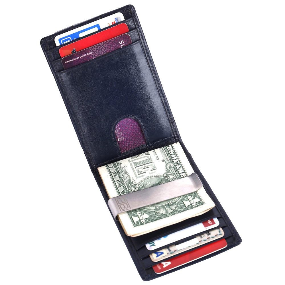 RFID Protected Leather Money Clip Wallet for Men - Image 19