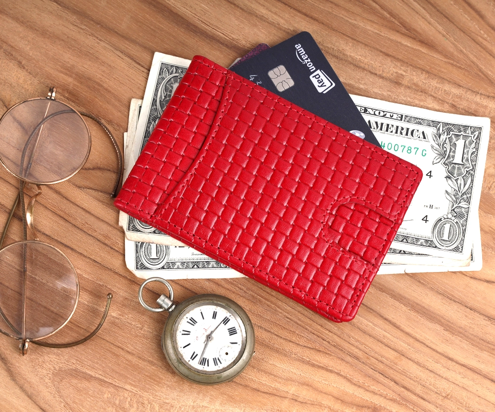 Leather RFID Protected Money Clip Wallet | Front Pocket - Image 6