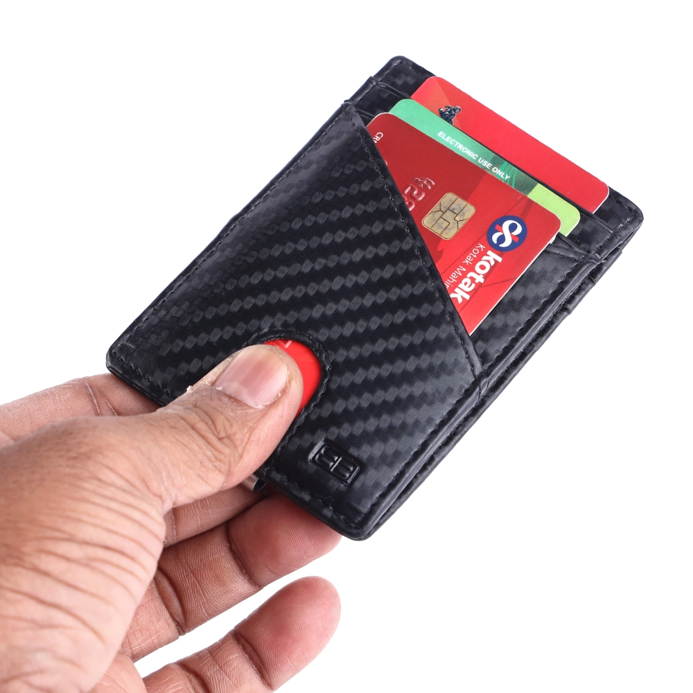 Minimalist RFID Protected Card Holder with Metal Clip - Image 6