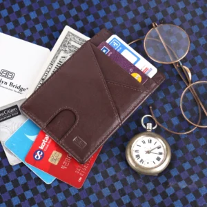 RFID Blocking Leather Card Holder Wallet for Men and Women