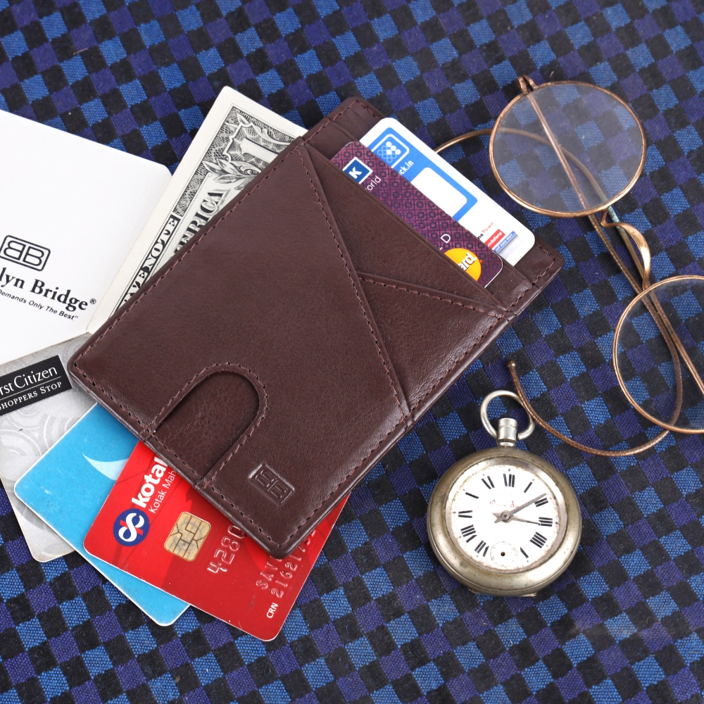 RFID Blocking Leather Card Holder Wallet for Men and Women