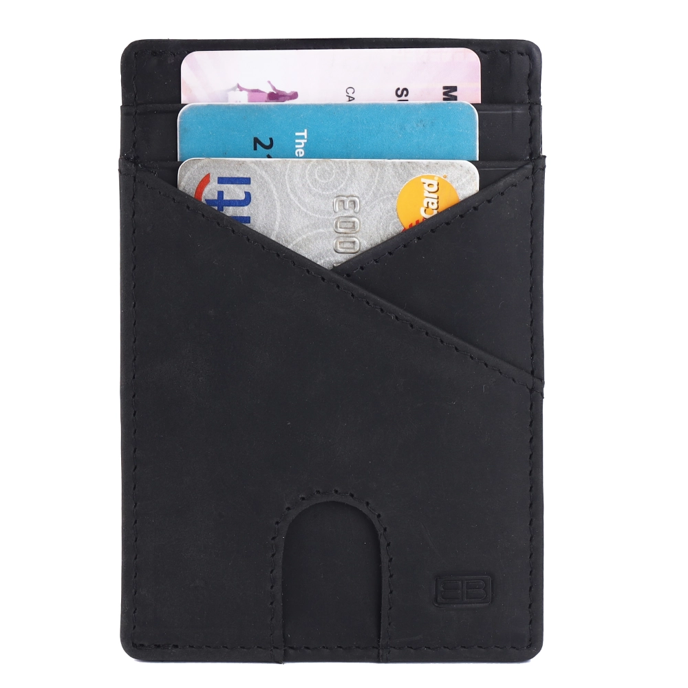 Premium RFID Protected Leather Card Holder with ID Slot - Image 2