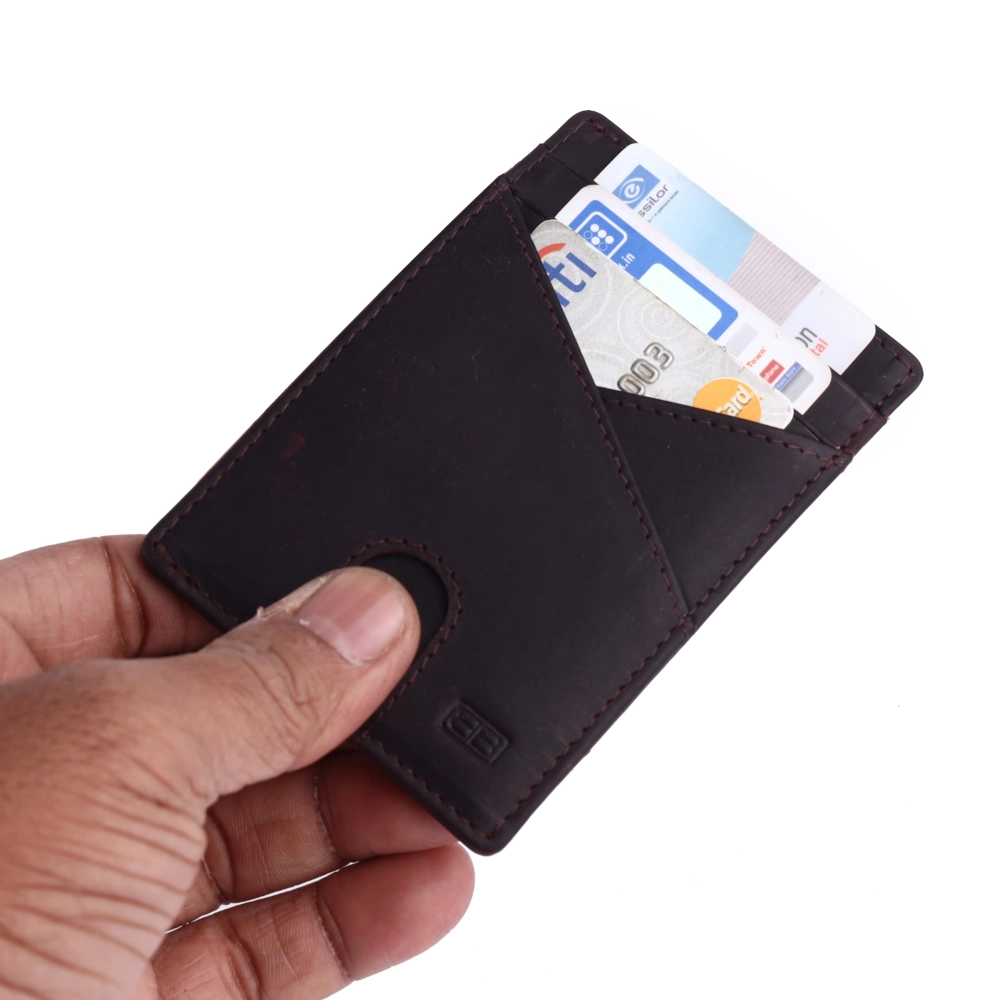 Slim RFID Card Holder Wallet | Leather Credit Card Case - Image 4