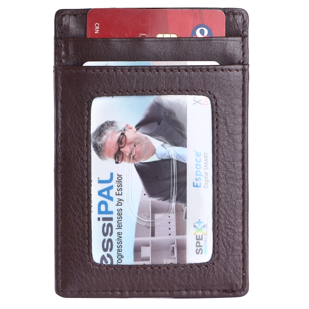 RFID Blocking Leather Card Holder Wallet for Men and Women - Image 3