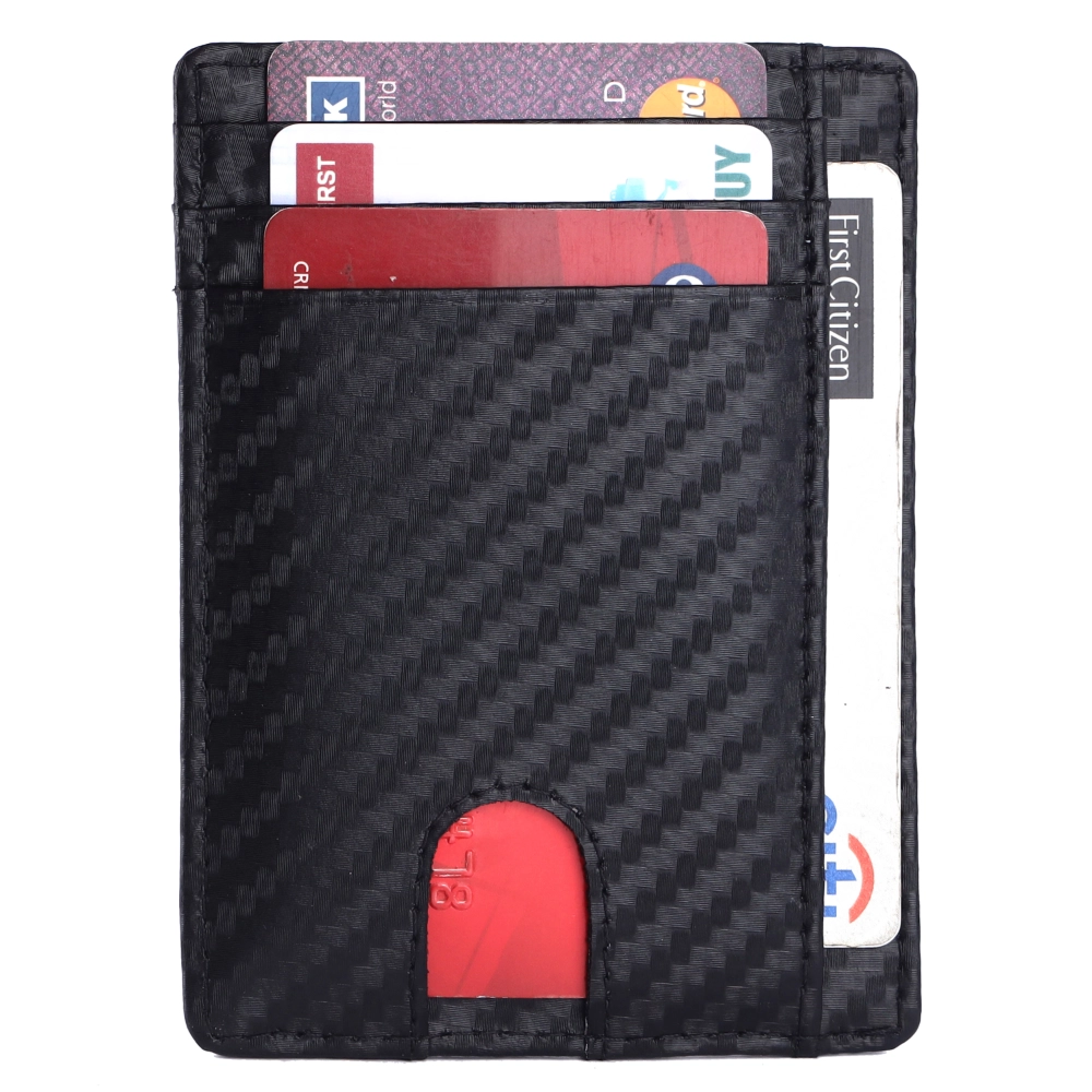 Slim RFID Protected Leather Card Holder Wallet for Cards - Image 3