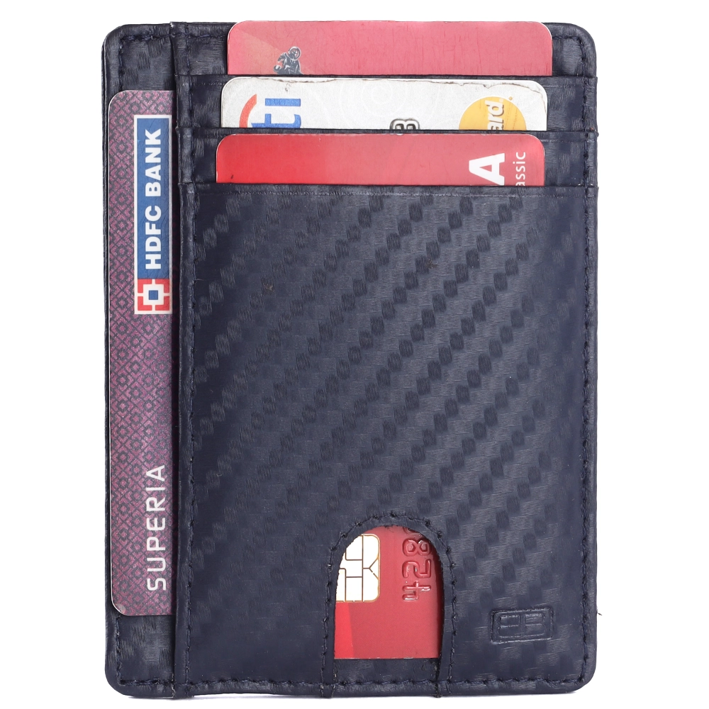 Slim RFID Protected Leather Card Holder Wallet for Cards - Image 5