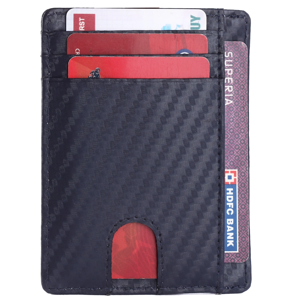 Slim RFID Protected Leather Card Holder Wallet for Cards - Image 6