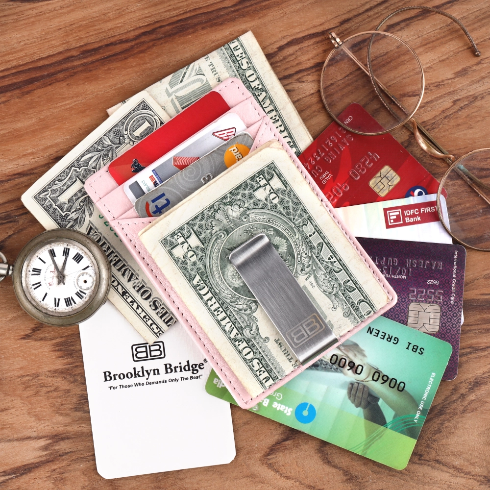 Slim RFID Protected Card Holder Wallet with ID Window