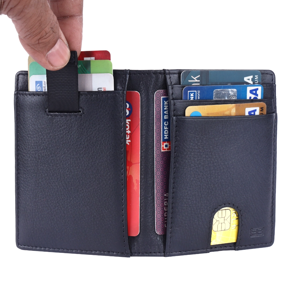 RFID Protected Pull Strap Card Holder Wallet for Daily Use - Image 4