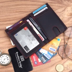 Slim RFID Protected Pull Strap Wallet for Cards & Cash