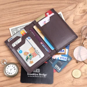 RFID Protected Pull Strap Card Holder Wallet for Men Slim
