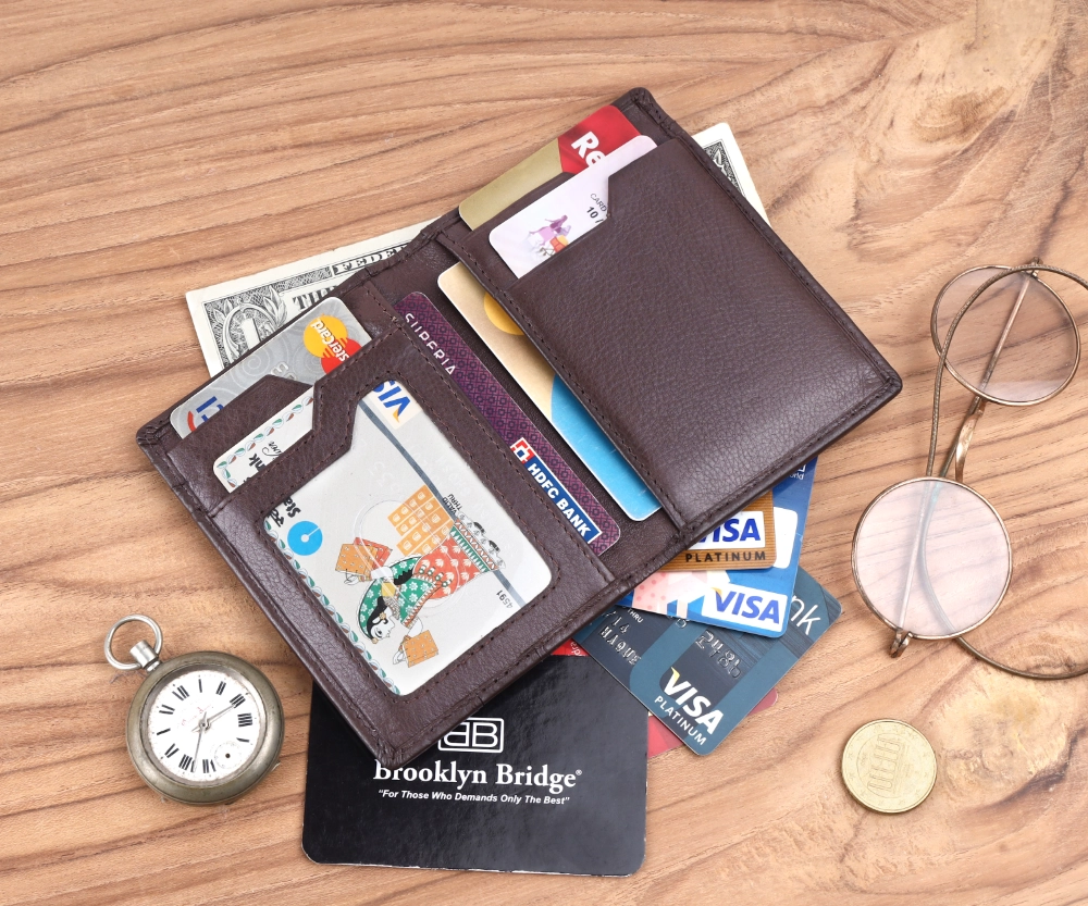RFID Protected Pull Strap Card Holder Wallet for Men Slim