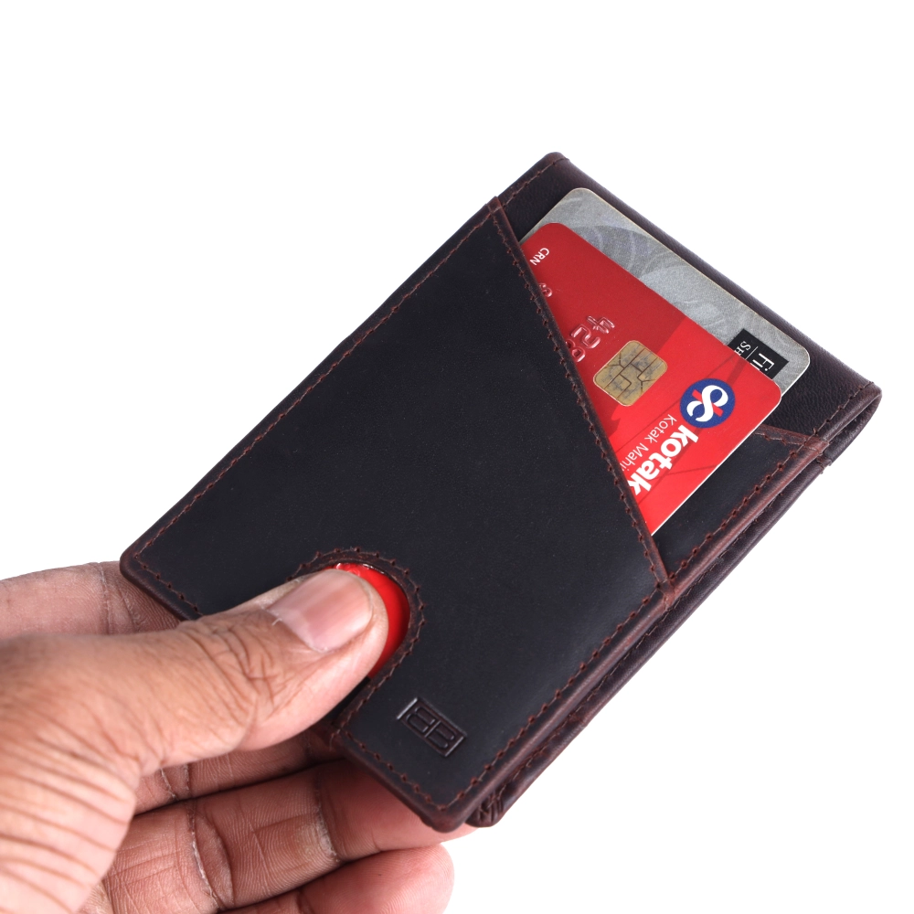 RFID Protected Money Clip Wallet with ID Window for Men - Image 8