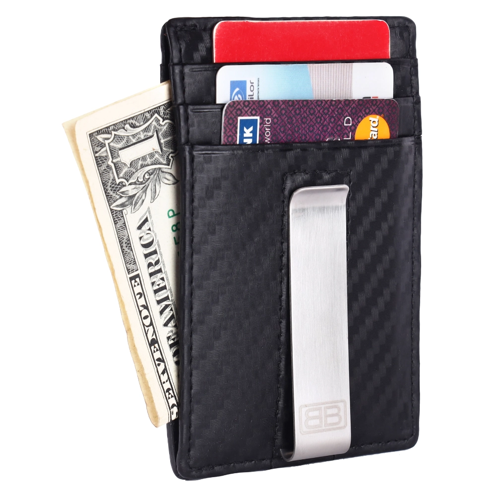 Minimalist RFID Protected Card Holder with Metal Clip - Image 4