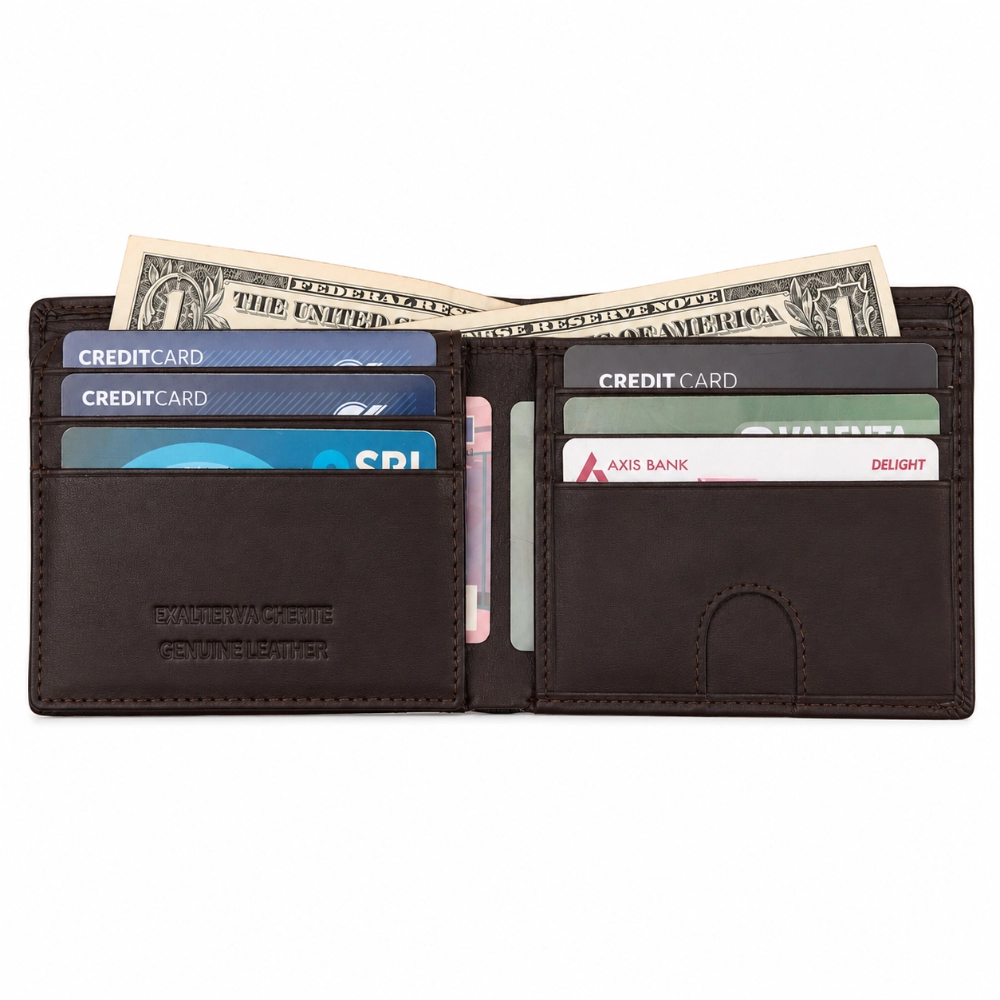 Slim RFID Blocking Wallet for Men with ID Window Slot - Image 3
