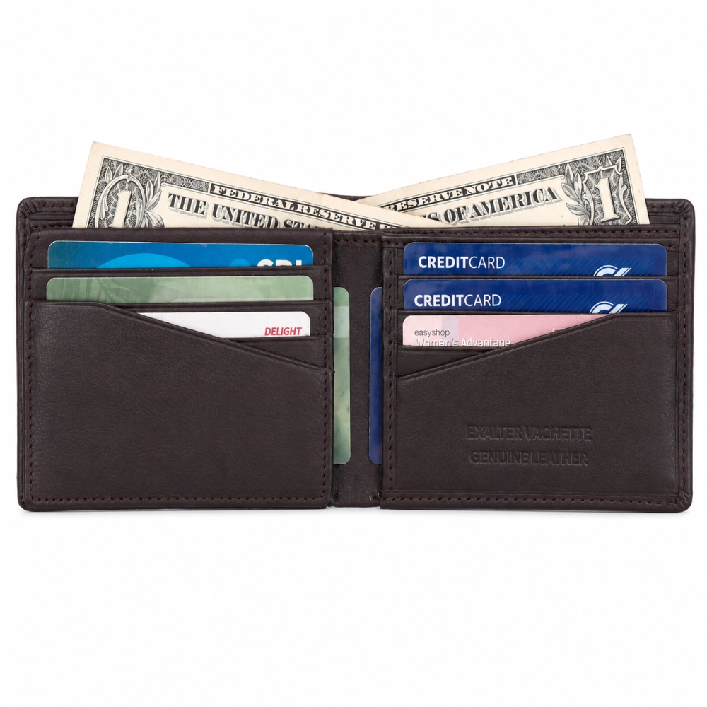 Slim RFID Protected Wallet with ID Window and Card Slots - Image 9